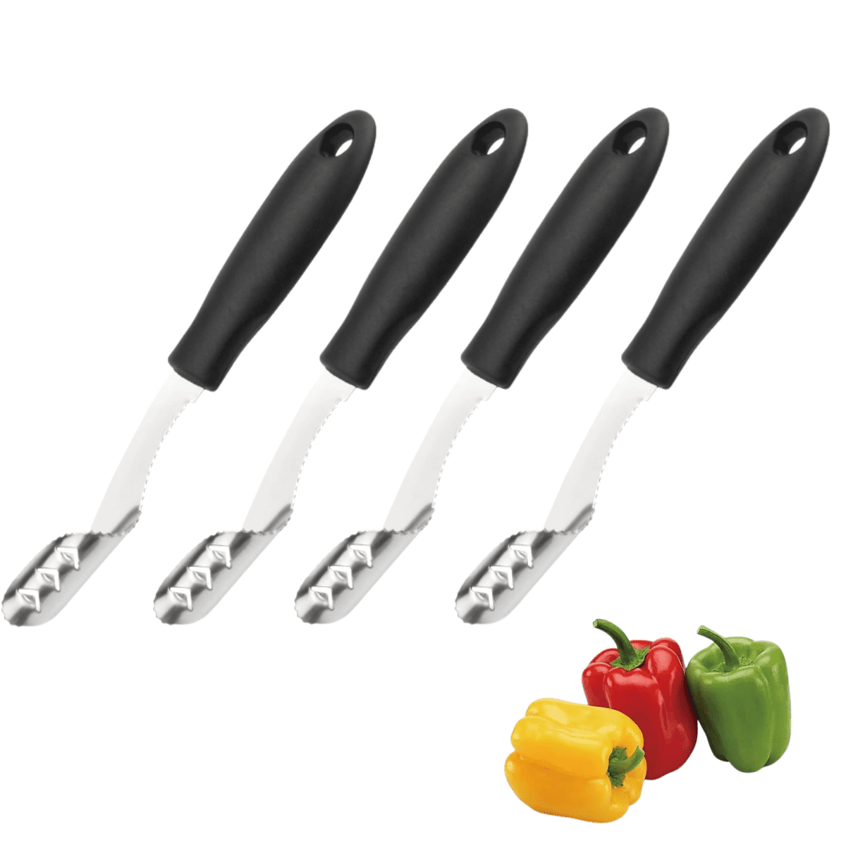 Jalapeno Pepper Corers 4 Pack, MODANU Stainless Steel Chili Core ...