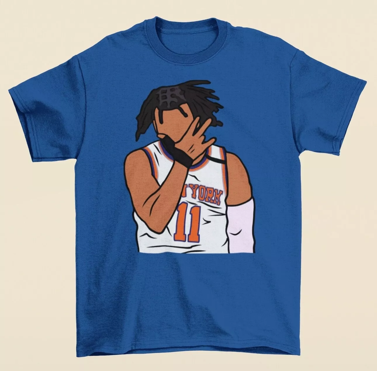 Jalen Brunson 3-Point Celebration T-Shirt - New York Knicks Basketball Fan Tee, Unisex Sizes