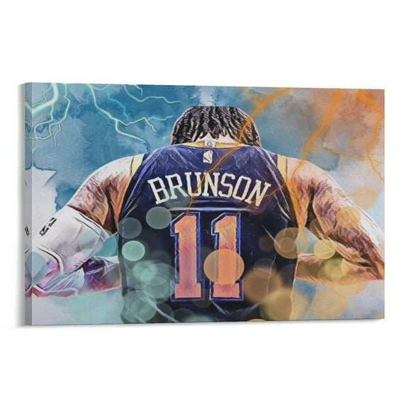 Jalen Brunson Canvas Poster Home Decor Poster Wall Art Hanging Picture Print Bedroom Decorative Painting Posters Room Aesthetic 20x30inch(50x75cm)