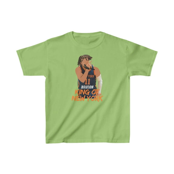 Jalen Brunson King of New York Basketball fans Kids Cotton Tee