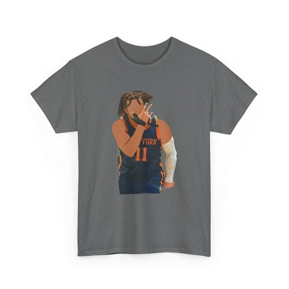 Jalen Brunson King of New York GOAT for basketball fans Unisex Cotton Tee