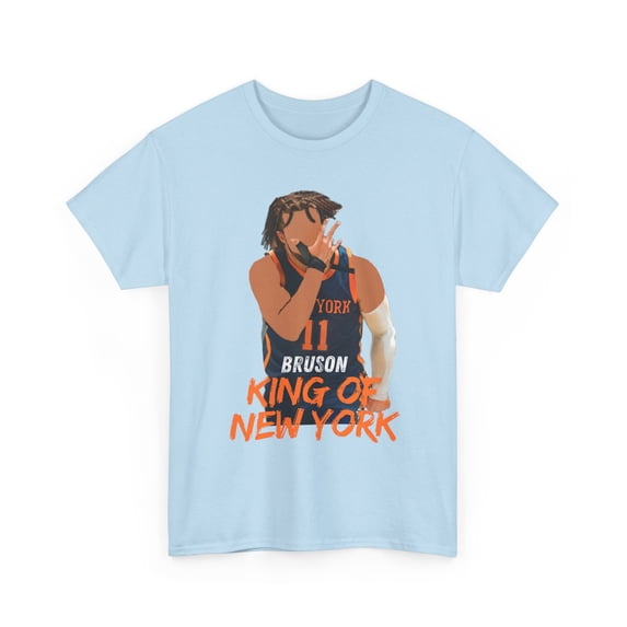 Jalen Brunson King of New York GOAT for basketball fans Unisex Cotton Tee