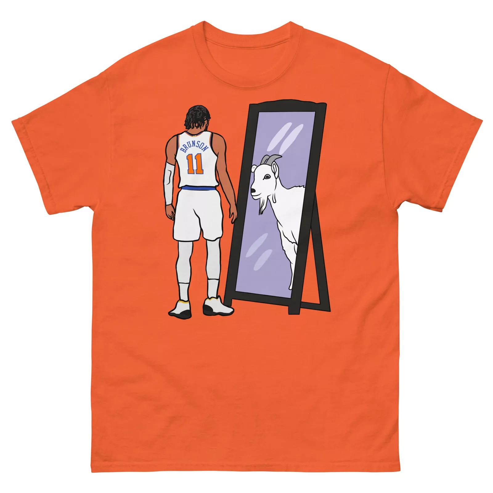 Jalen Brunson Mirror GOAT TShirt