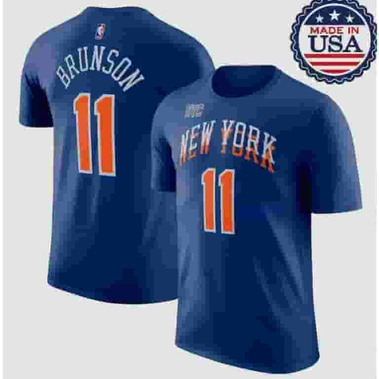 最新☆NBA公式Tシャツジェイレン・ブランソン☆Jalen Brunson Jalen Brunson New York Basketball 2023/24 City Edition Name