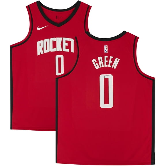 Jalen Green Houston Rockets Autographed Red Nike 2021-22 Icon Edition Swingman Jersey