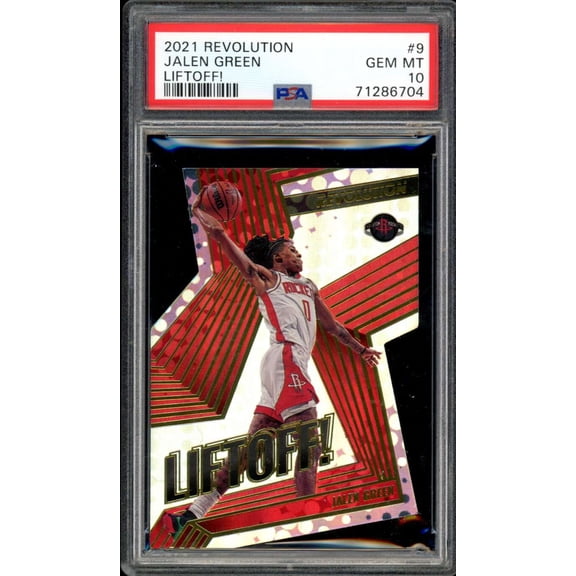 Jalen Green Rookie Card 2021-22 Revolution Liftoff #9 PSA 10