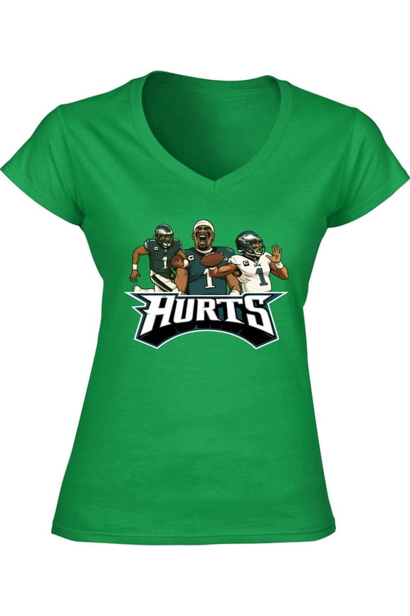Jalen Hurts Collage LADIES V-NECK Shirt T-Shirt