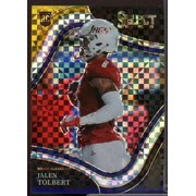 Jalen Tolbert Rookie 2022 Select Draft Picks Prizms Black and Gold Squares #113