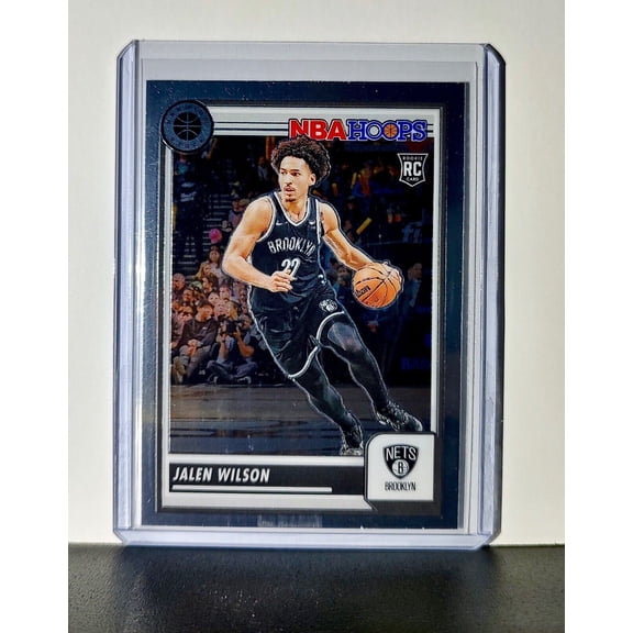 Jalen Wilson 2023-24 Panini Premium Stock NBA Hoops #215 Rookie Card Nets