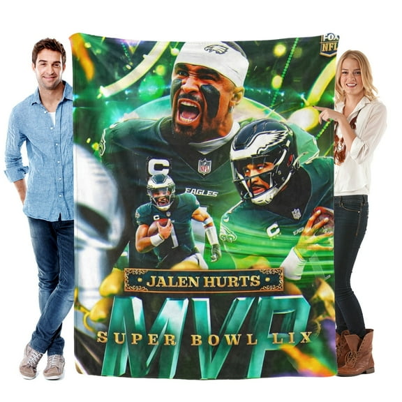 Jalen and Hurts blanket this soft durable flannel blanket Ideal for home or outdoors.50 x 60-inch130150cm