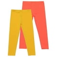 thumbnail image 1 of Jalioing 2 Pack Girls Leggings Full Length Solid Color Basic Leggings Toddler Kids Comfort Stretchy Thighs Pants, 1 of 2