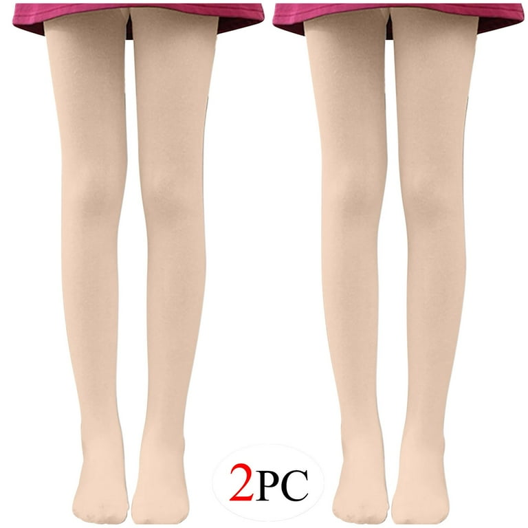 Jalioing 2 Pair Body Stocking Dance Tights for Women Solid Color No Show Stretch Skinny 2PCS Pantyhose Sock S Beige