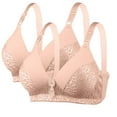 thumbnail image 1 of Jalioing 2 Pcs Women's Wireless Bra with Adjustable Strap Breathable Push Up Lace Bras Lightweight Everyday Bra, 1 of 6
