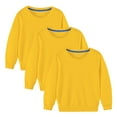 thumbnail image 1 of Jalioing 3 Pack Cotton Sweatshirts for Kids Crew Neck Long Sleeve Casual Pullover Shirts Boys Girls Solid Basic Tops, 1 of 8