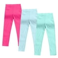 thumbnail image 1 of Jalioing 3 Pack High Waist Pants for Girls Petite Leg Fashion Plain Trousers with Pocket 3-10 Years Kids Cotton Pants, 1 of 7