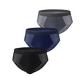 thumbnail image 1 of Jalioing 3 Pack Men's Mesh Briefs Solid Color Breathable Athletic Underwear Comfort Elastic Waistband Underpants, 1 of 6