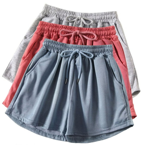 Jalioing 3 Pack Womens Running Shorts Lightweight Loose Training Workout Shorts with Pocket High Waist Athletic Shorts