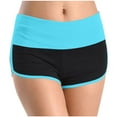 thumbnail image 1 of Jalioing 3 Pack Yoga Sport Shorts for Women Color Block Summer Casual Athletic Shorts High Waist Gym Workout Shorts, 1 of 7