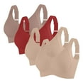 thumbnail image 1 of Jalioing 4 Pcs Women's Wireless Bras Plus Size Supportive Athletic Bra High Impact Adjustable Everyday Bra, 1 of 2