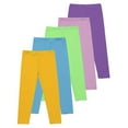 thumbnail image 1 of Jalioing 5 Pack Leggings for Girls Solid Color Kids Toddlers Stretchy Thighs Pants Full Length Comfy Leggings, 1 of 2