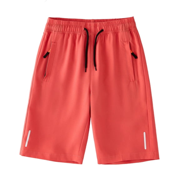Jalioing Athletic Shorts for Boys Summer Quick Dry Workout Sport Shorts Elastic Waist Drawstring Casual Running Shorts