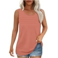 thumbnail image 1 of Jalioing Basic Tank Tops for Women S-3XL Crew Neck Sleeveless T Shirt Summer Solid Color Casual Tank Shirt Outfits, 1 of 7