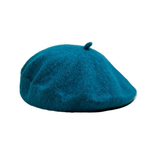 Jalioing Beret Hat for Women Winter Thick Warm Classic Artist Painter Hat Solid Color Casual Fashion Cap