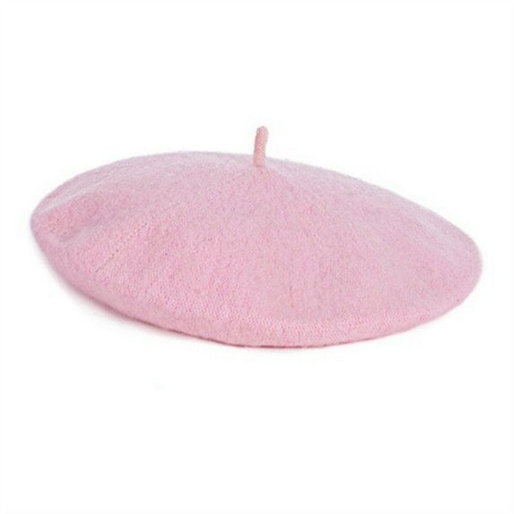 Jalioing Beret Hat for Women Winter Thick Warm Classic Artist Painter Hat Solid Color Casual Fashion Cap