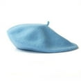 thumbnail image 1 of Jalioing Beret Hat for Women Winter Thick Warm Classic Artist Painter Hat Solid Color Casual Fashion Cap, 1 of 3