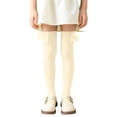thumbnail image 1 of Jalioing Big Girls Thigh High Stockings Cute Cable Knit Bowknot Long Tube Socks Kids Girls Dress Socks 3-12 Years, 1 of 6