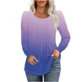 thumbnail image 1 of Jalioing Blouse for Women Gradient Color Tunic Top Dressy Casual Long Sleeve Pleated Classic Tops, 1 of 8