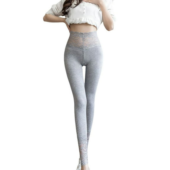 Jalioing Bottoms Pant Womens Fall Winter Lace Pantyhose Stretch High Waist Slim Tights Socks