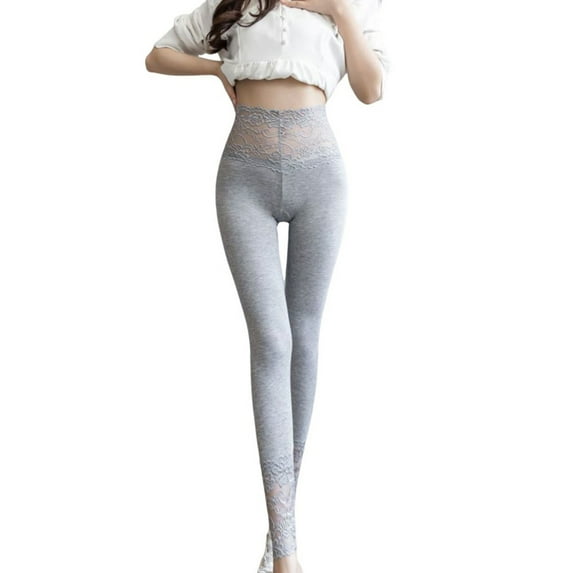 Jalioing Bottoms Pant Womens Fall Winter Lace Pantyhose Stretch High Waist Slim Tights Socks