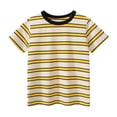 thumbnail image 1 of Jalioing Boys Striped T Shirt Casual Crew Neck Short Sleeve Cotton Tee Shirt Toddler Kids Summer Cute Tops 2-10 Years, 1 of 4