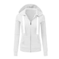 thumbnail image 1 of Jalioing Casual Athletic Jacket for Women Zip Up Long Sleeve Drawstring Hoodies with Pocket Sport Sweatshirt Jacket, 1 of 6