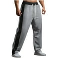 thumbnail image 1 of Jalioing Casual Sport Sweatpants for Men Color Block Wide Leg Drawstring Waist Joggers with Pocket Workout Trousers, 1 of 9