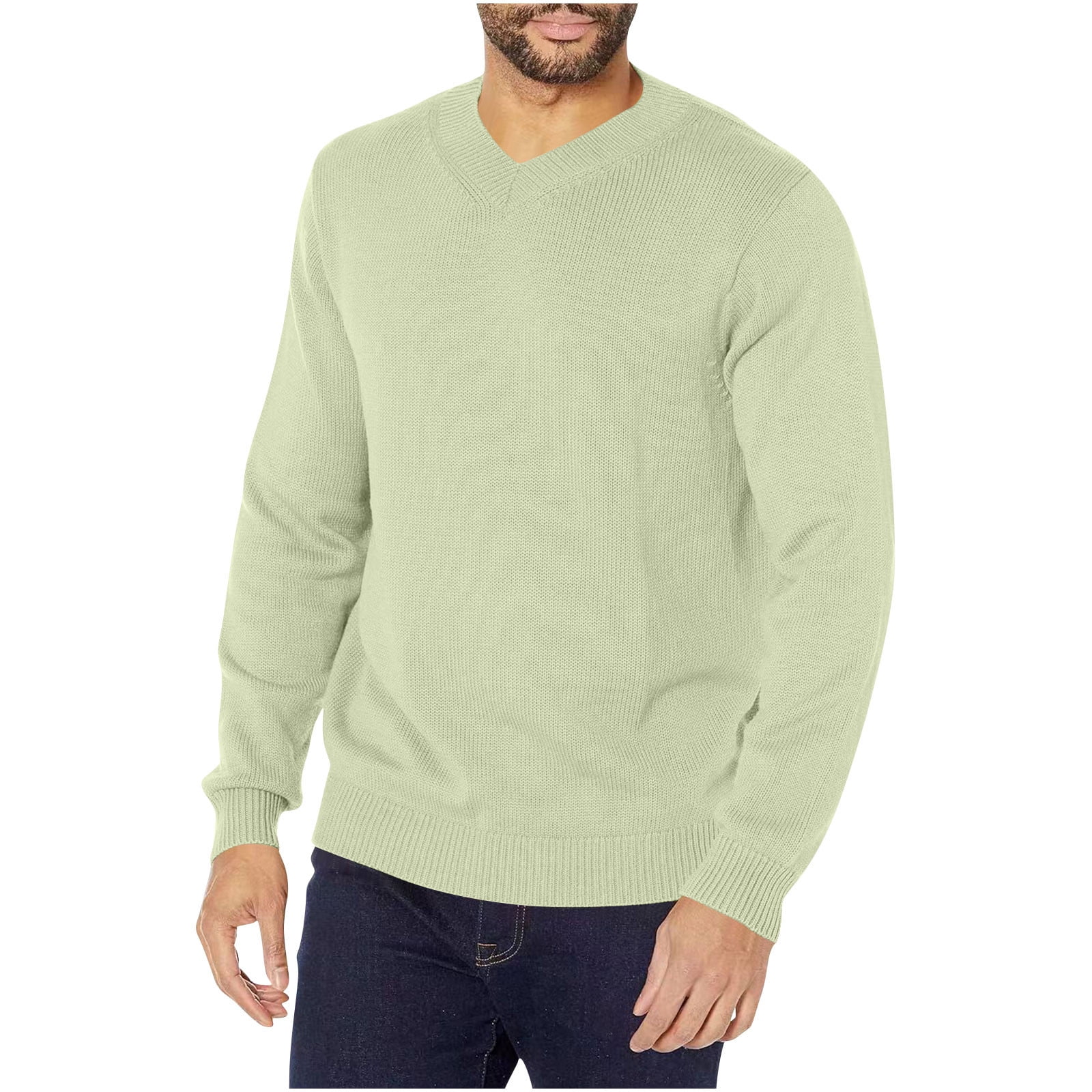 Men's casual pullover warm long sleeve sweater