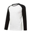 thumbnail image 1 of Jalioing Casual T Shirt for Men Color Block Dropped Shoulder Long Sleeve Pullover Tee Fashion Texture Shirts, 1 of 4