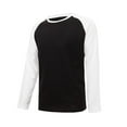 thumbnail image 1 of Jalioing Casual T Shirt for Men Color Block Dropped Shoulder Long Sleeve Pullover Tee Fashion Texture Shirts, 1 of 7
