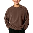 thumbnail image 1 of Jalioing Corduroy Sweatshirt for Kids Winter Long Sleeve Solid Color Crew Neck Pullover Big Boys Girls Tops 1-14 Years, 1 of 8