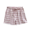 thumbnail image 1 of Jalioing Cotton Pajama Shorts for Women Stylish Elastic Waist Drawstring Sleep Bottoms with Pocket Summer Loungewear, 1 of 9