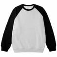 thumbnail image 1 of Jalioing Cotton Sweatshirt for Men Color Block Sherpa Fleece Lined Basic Pullover Crew Neck Long Sleeve Casual Tops, 1 of 5