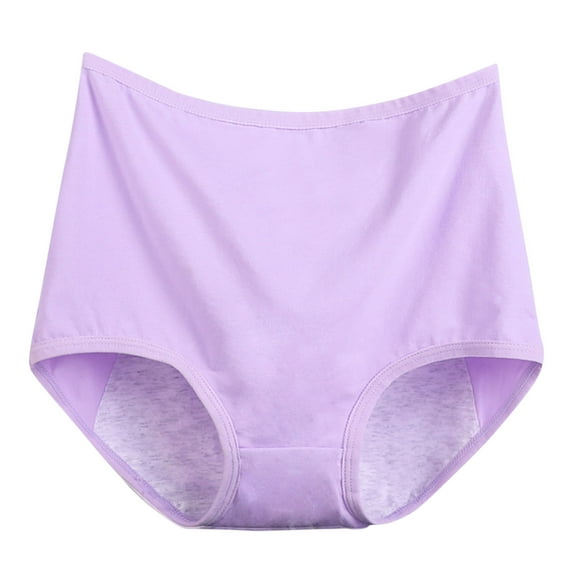 Jalioing Cotton Underwear Plus Size Womens Full Coverage Breathable Briefs Menstrual Leakproof Panties