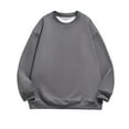 thumbnail image 1 of Jalioing Crew Neck Sweatshirts for Men Fashion Loose Long Sleeve Solid Pullover Tops Casual Basic Fall Winter Shirt, 1 of 4