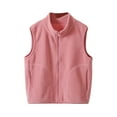 thumbnail image 1 of Jalioing Fall Winter Thermal Vest Jacket for Kids Solid Zip Up Sleeveless Vest Boys Girls Warm Fleece Outerwear, 1 of 3