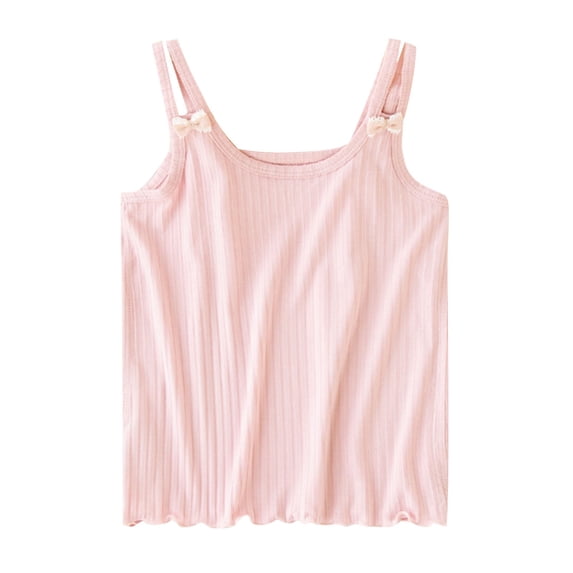 Jalioing Girls Camisoles Spaghetti Strap Sleeveless Cotton Tank Tops Breathable Cute Basic Summer Undershirts