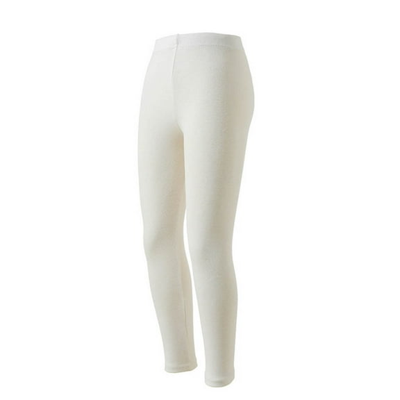 Jalioing Girls Casual Athletic Leggings Fall Winter Solid Full Length Leggings Kids Cotton Yoga Sport Tights Pants