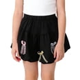 thumbnail image 1 of Jalioing Girls Cute Bloomers Summer Fashion Casual Ruffle Shorts Elastic Waist Bowtie Shorts for Little Girls 1-8 Years, 1 of 7