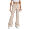 thumbnail image 1 of Jalioing Girls School Pants Dressy Fashion Flare Leg Elastic Waist Pull On Trousers Plain Bell Bottoms 5-16 Years, 1 of 5