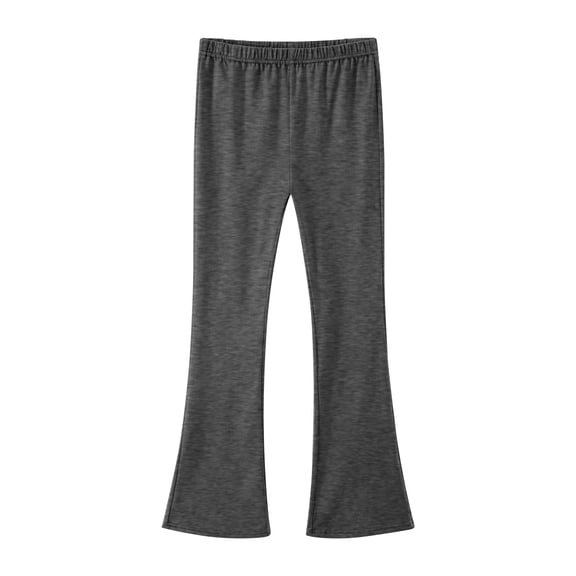 Jalioing Girls Yoga Leggings Solid Flare Leg Casual Tights Pants Girls Cotton Full Length Leggings 3-14 Years